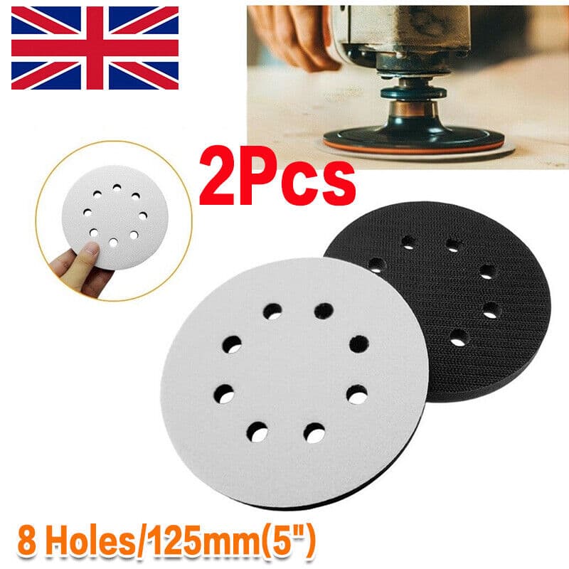 Soft 125mm sanding interface pads for smoother finishing - 2pcs