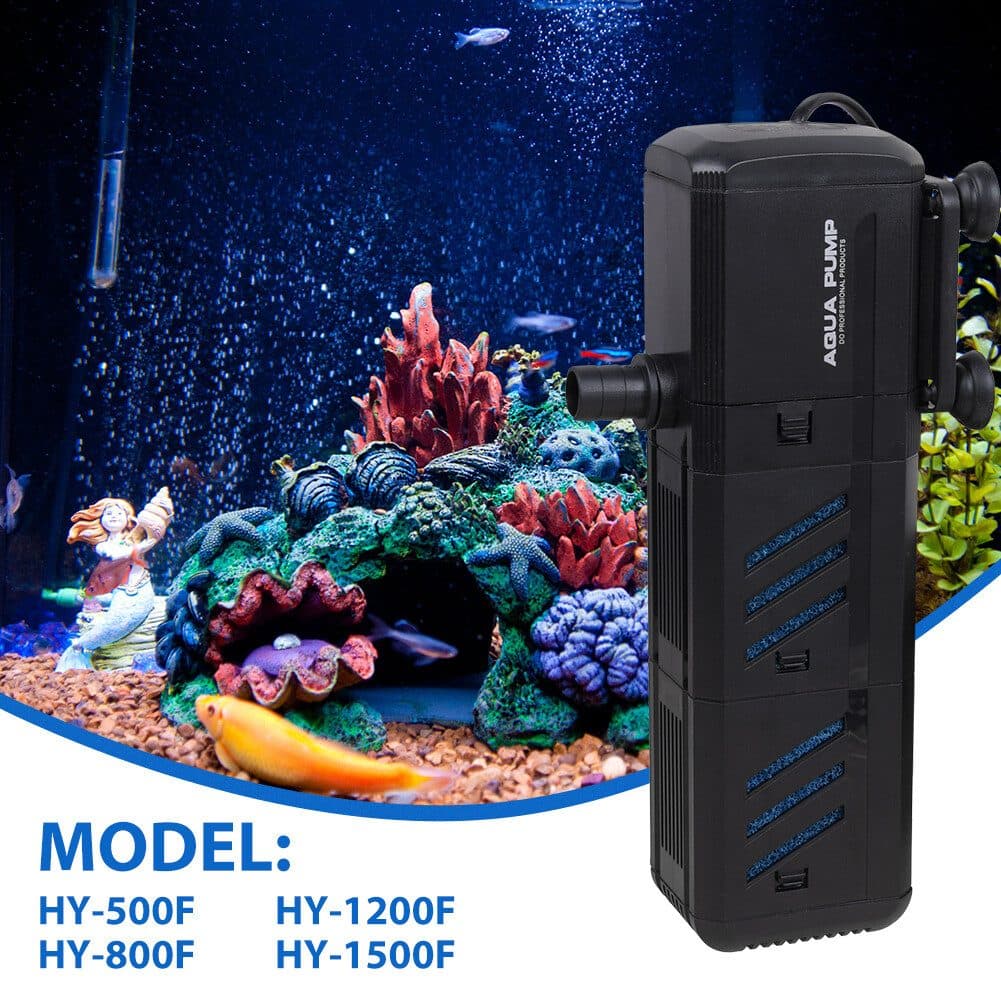 4-in-1 Submersible Aquarium Filter and Oxygen Pump