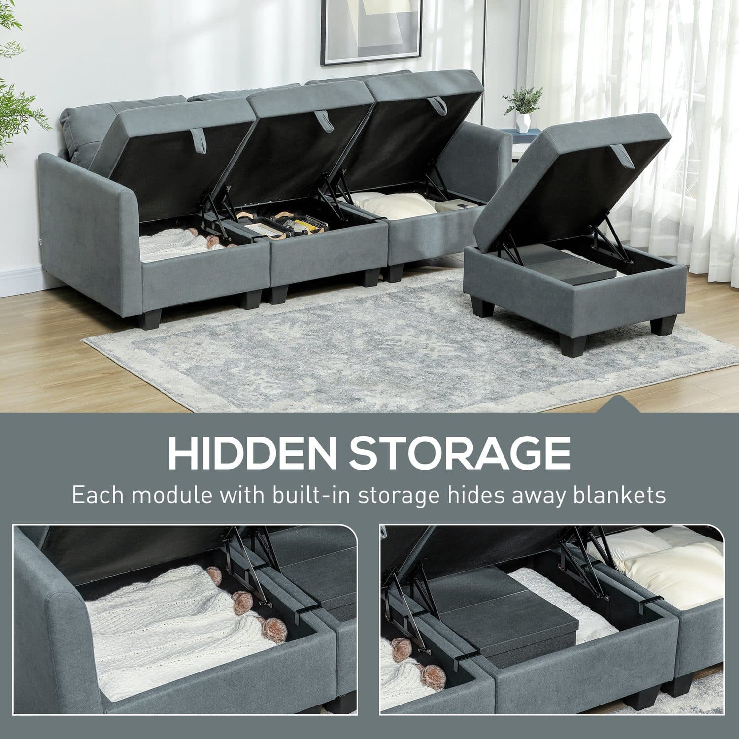Modular Storage Sofa - image 2