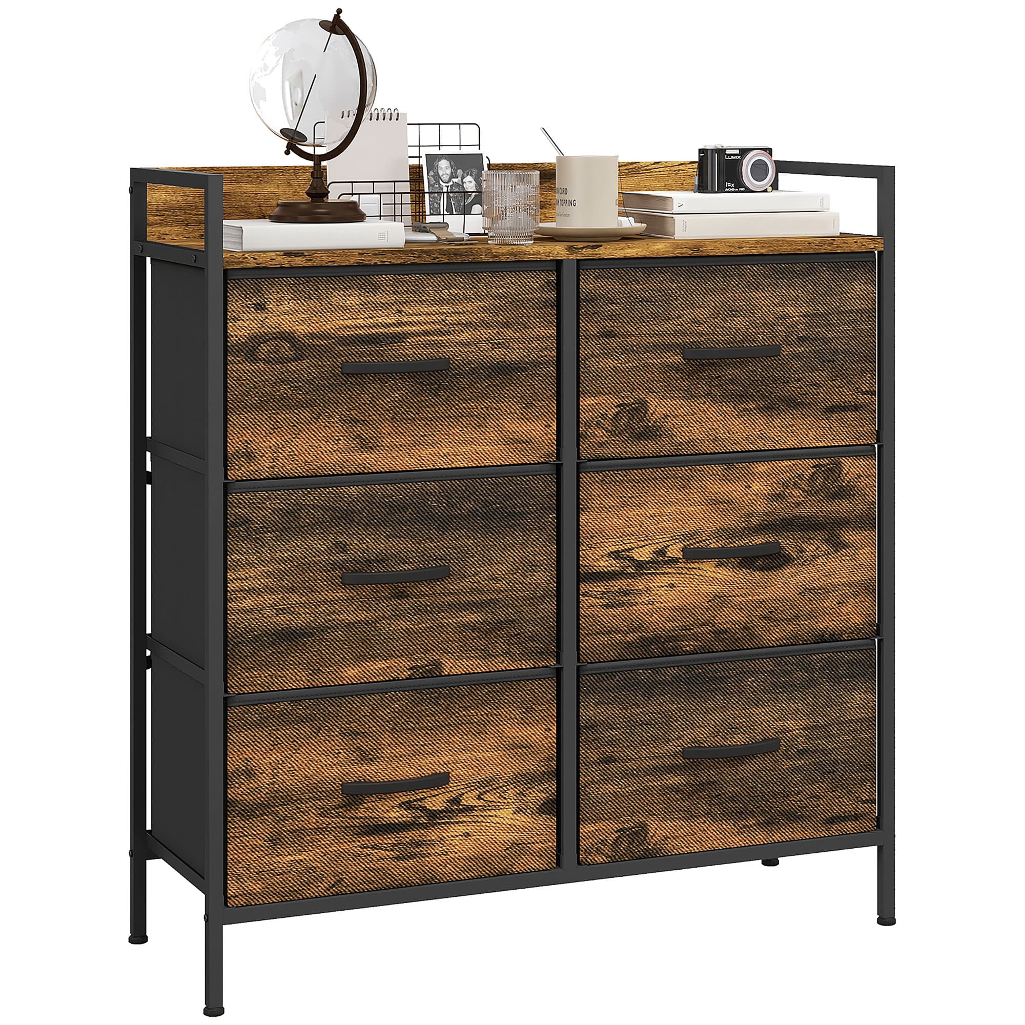 Rustic 6-Drawer Chest