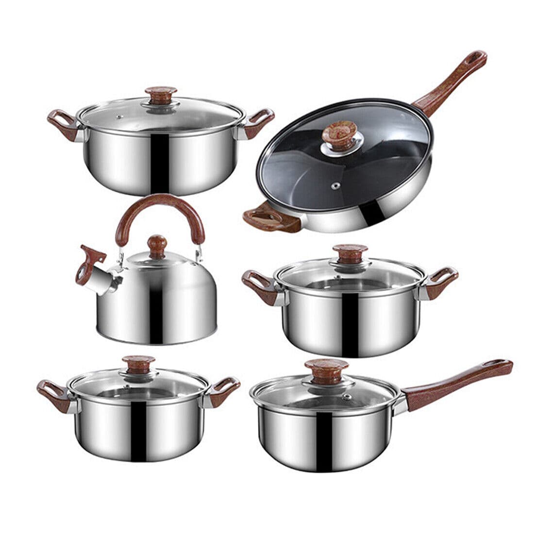 Complete Your Kitchen with a 12-Piece Stainless Steel Cookware Set - image 1
