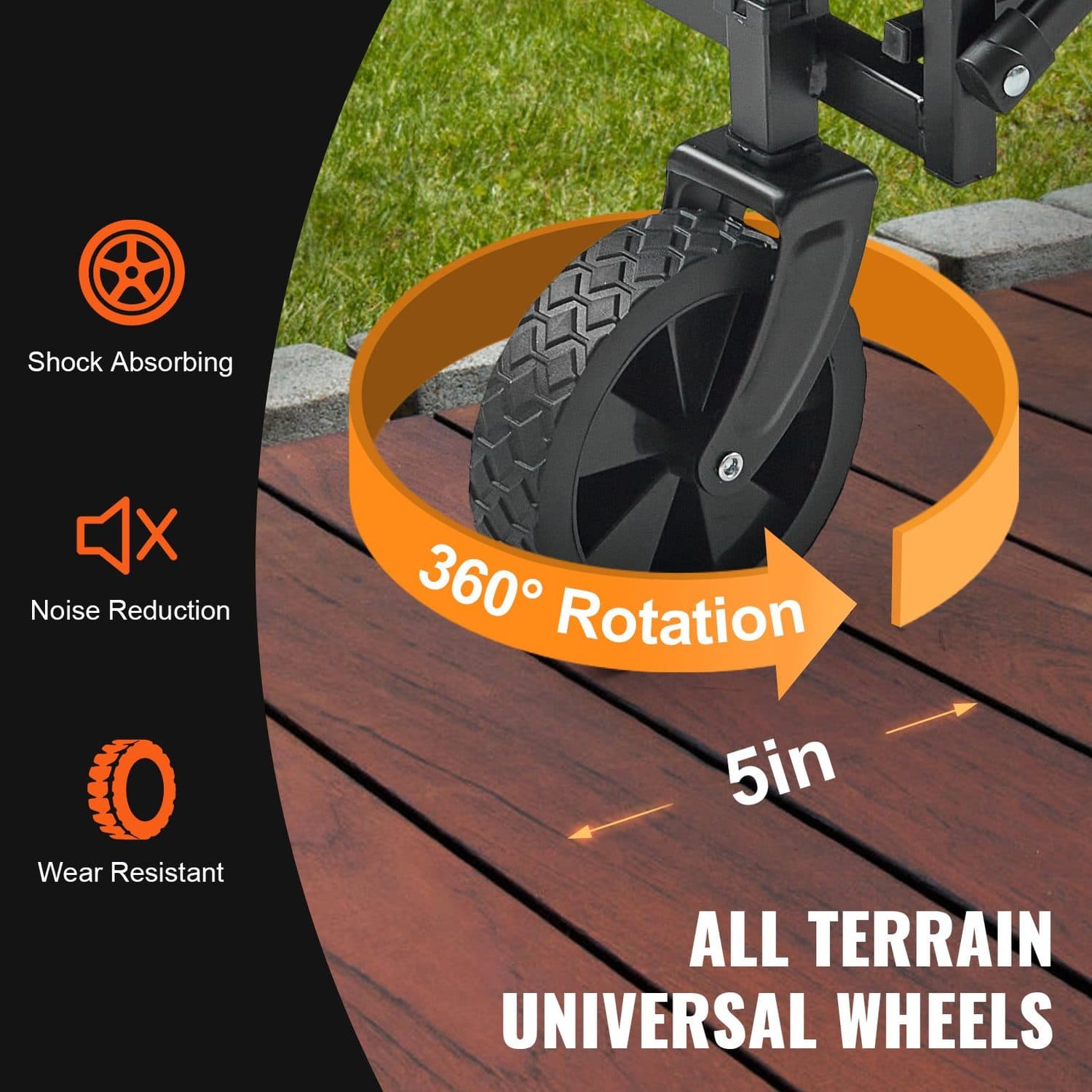 Collapsible Wagon Cart with 99.8 kg Load Capacity - image 9