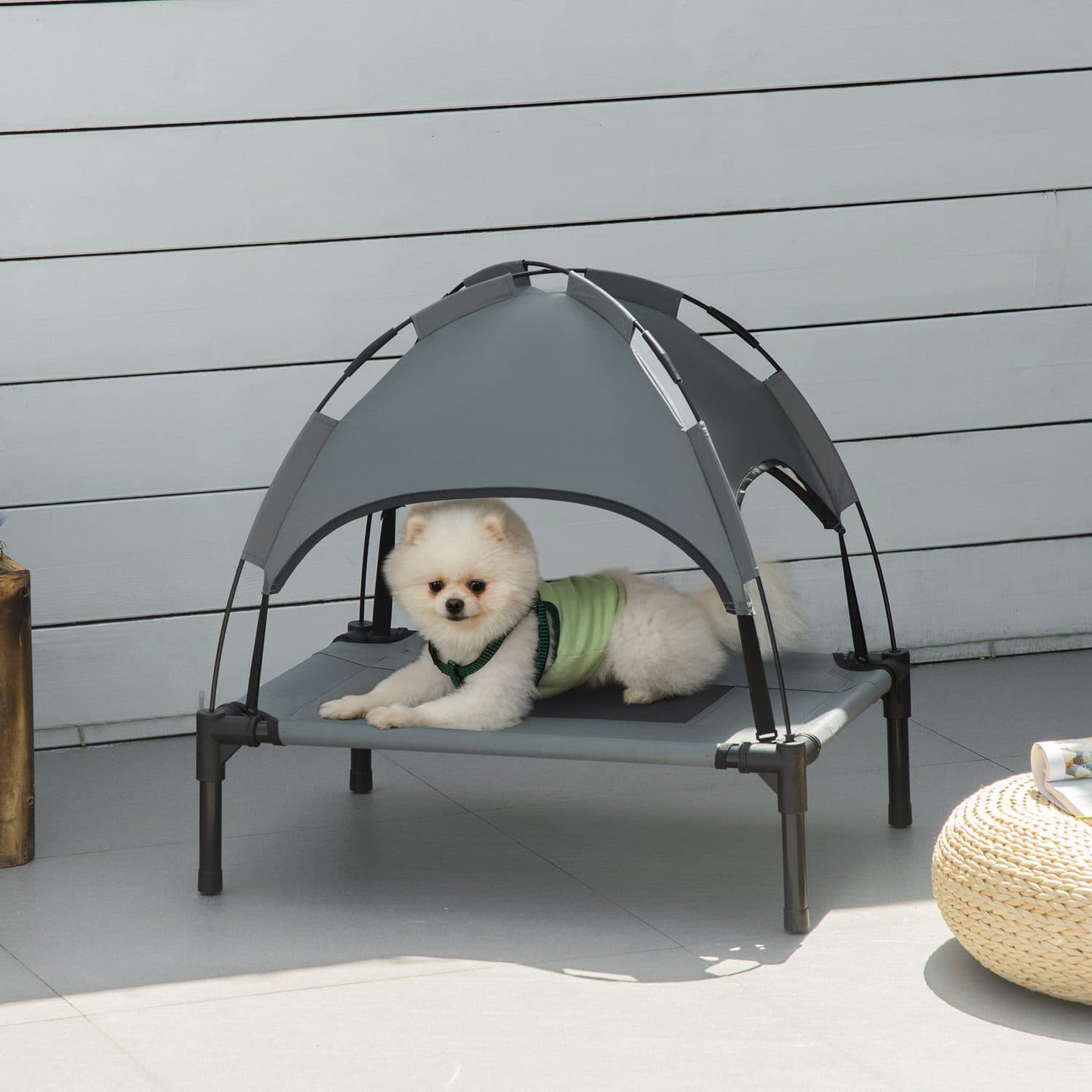 Raised Dog Bed with Breathable Canopy - Small - image 5