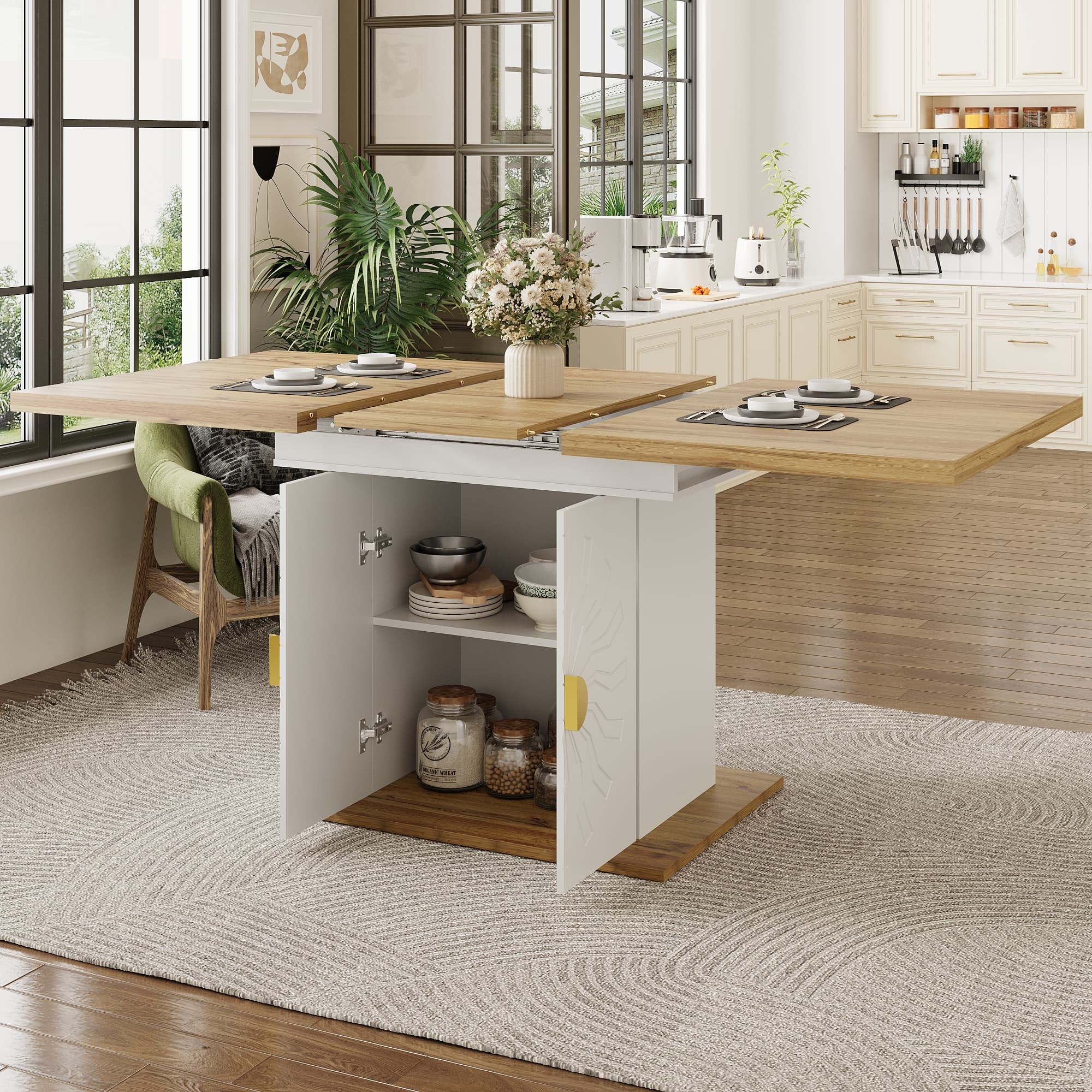 Extendable Dining Table with Clever Integrated Storage - image 3