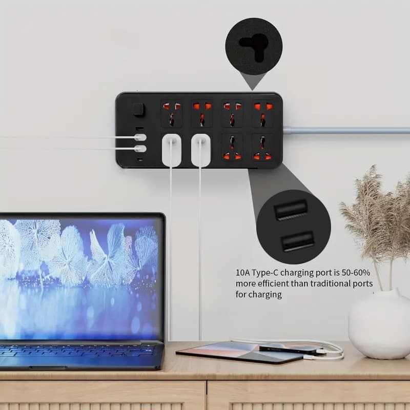 8 Gang Extension Lead with USB Ports - image 3