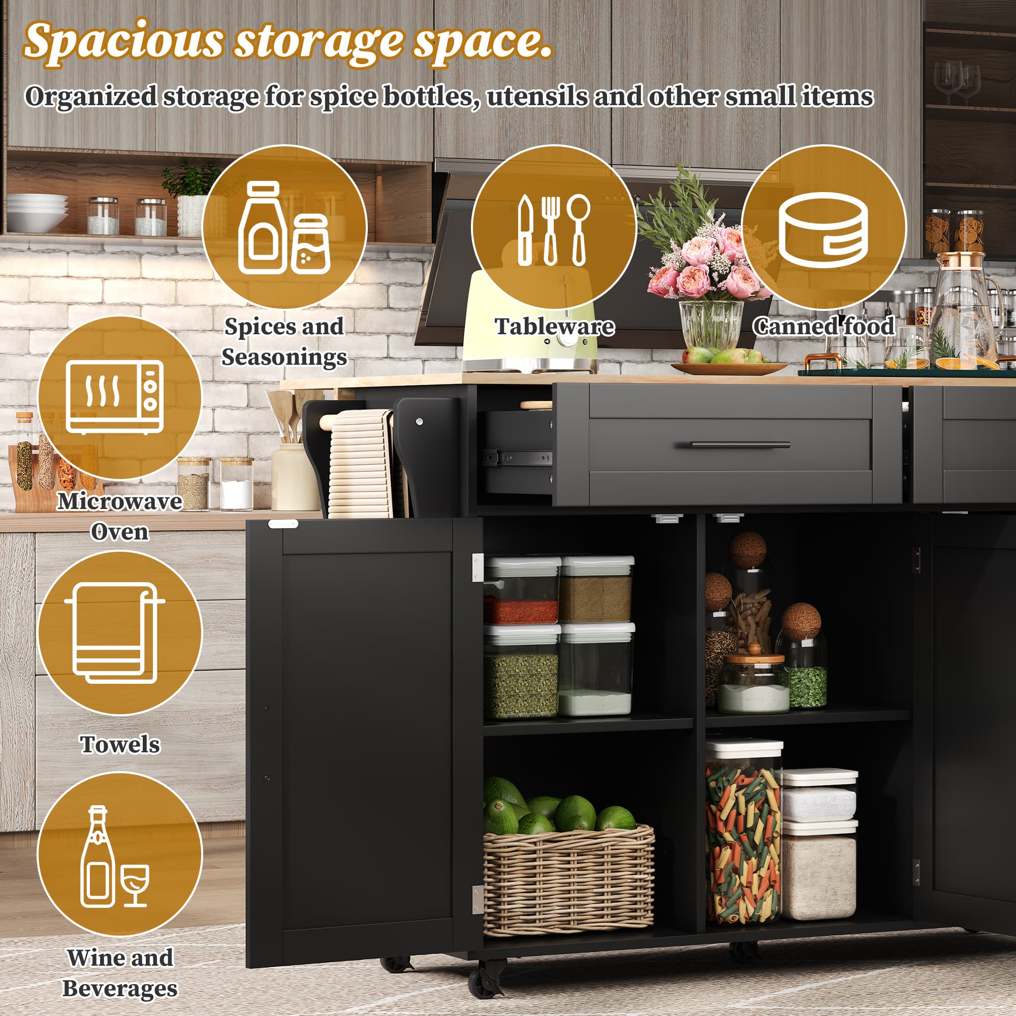 Rolling Kitchen Island - image 1