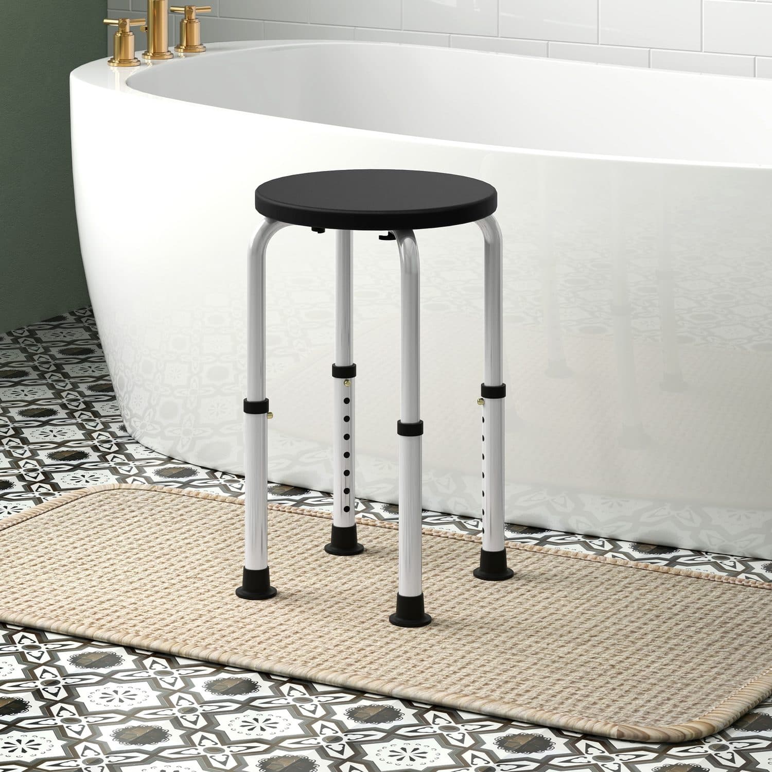 Stable Adjustable Shower Stool for Safer Bathing - image 2