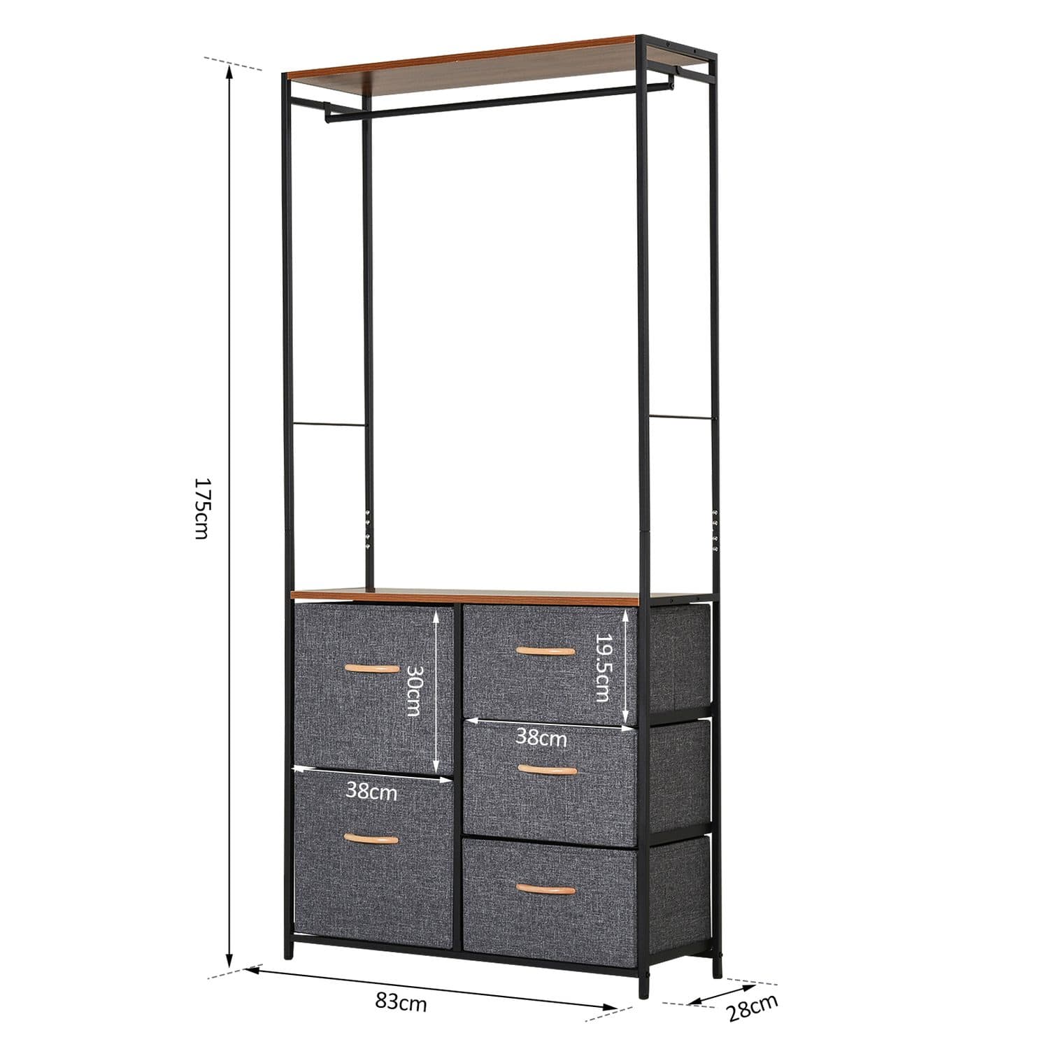 5-Drawer Coat Rack Unit - image 5