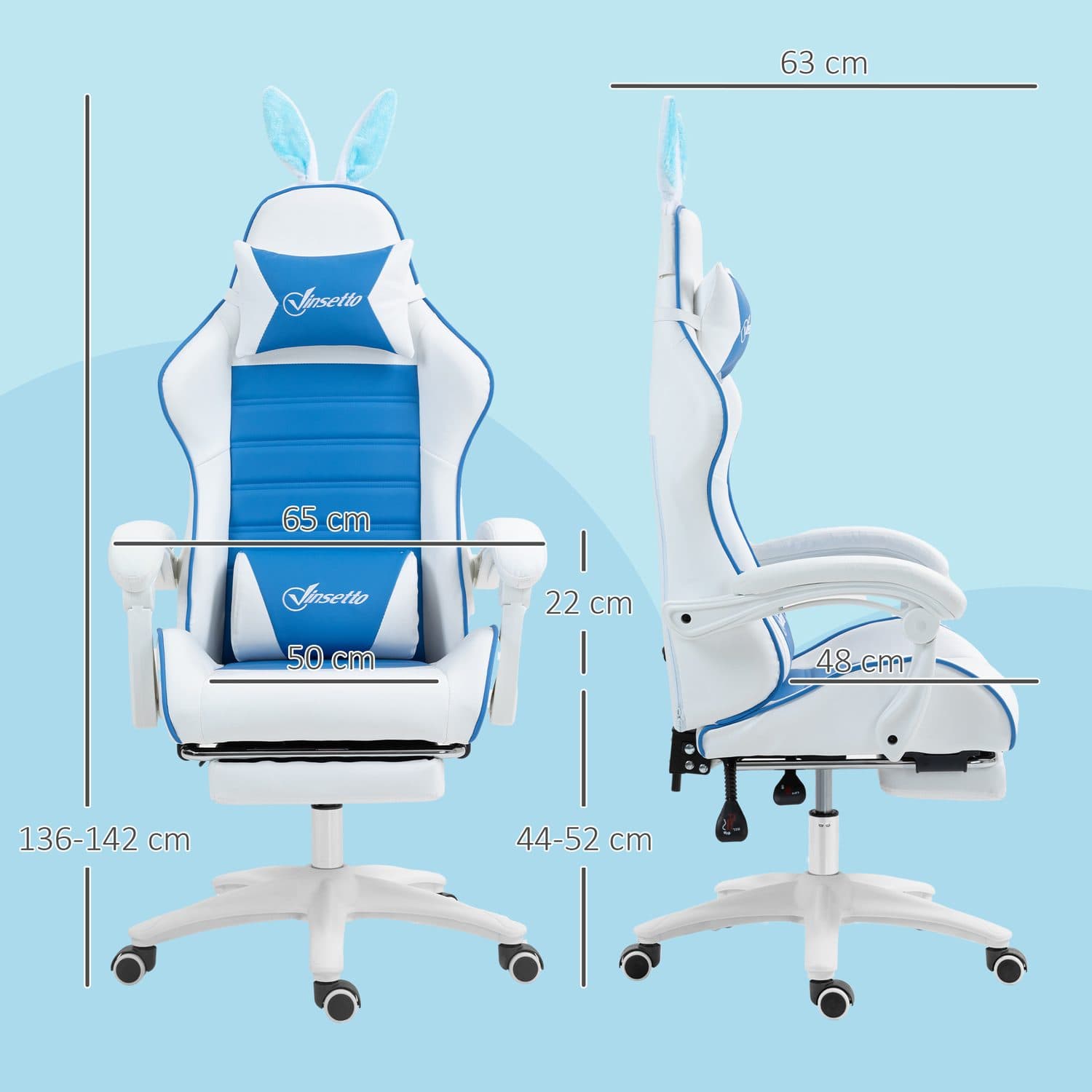 Vinsetto Bunny Ear Gaming Chair - image 5