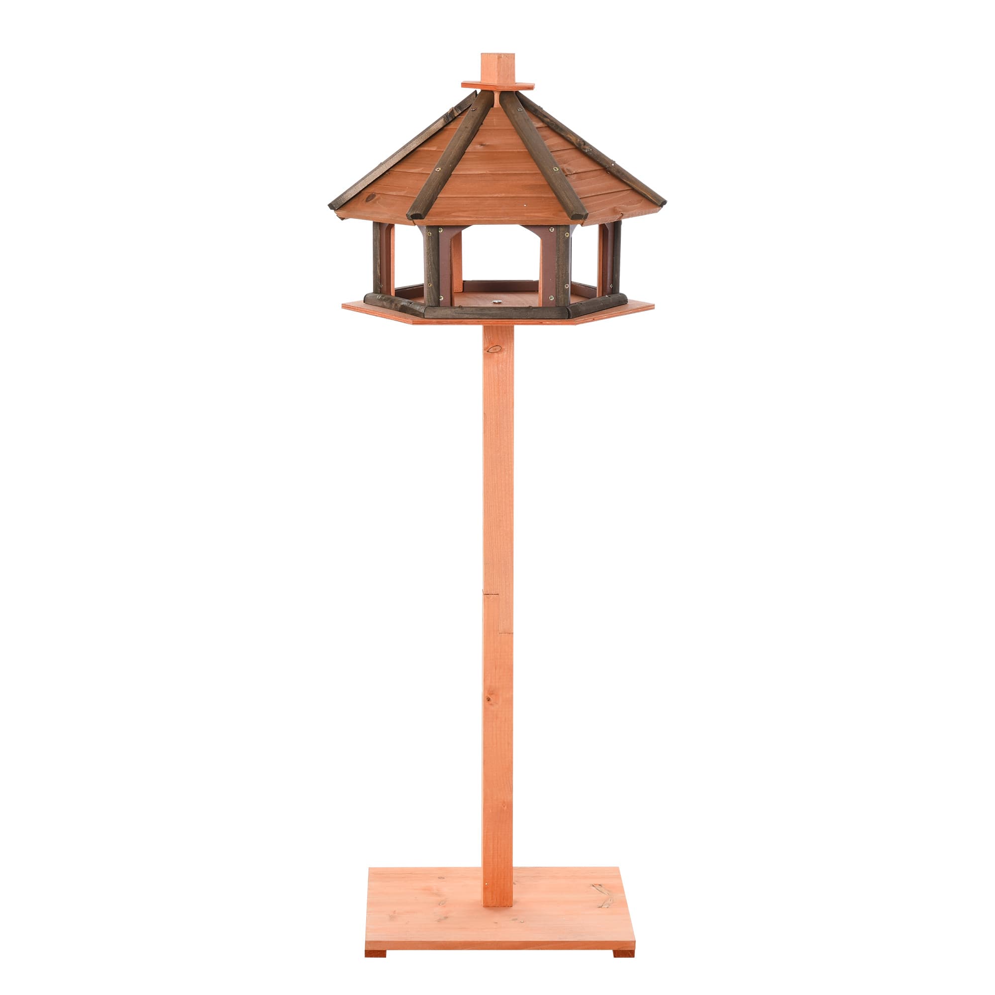 PawHut 130cm Wooden Bird Table with Roof