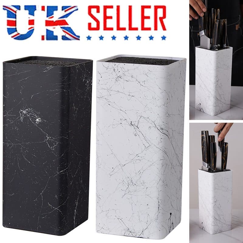 Slot-Free Universal Knife Block in Marble-Effect Finish - image 2