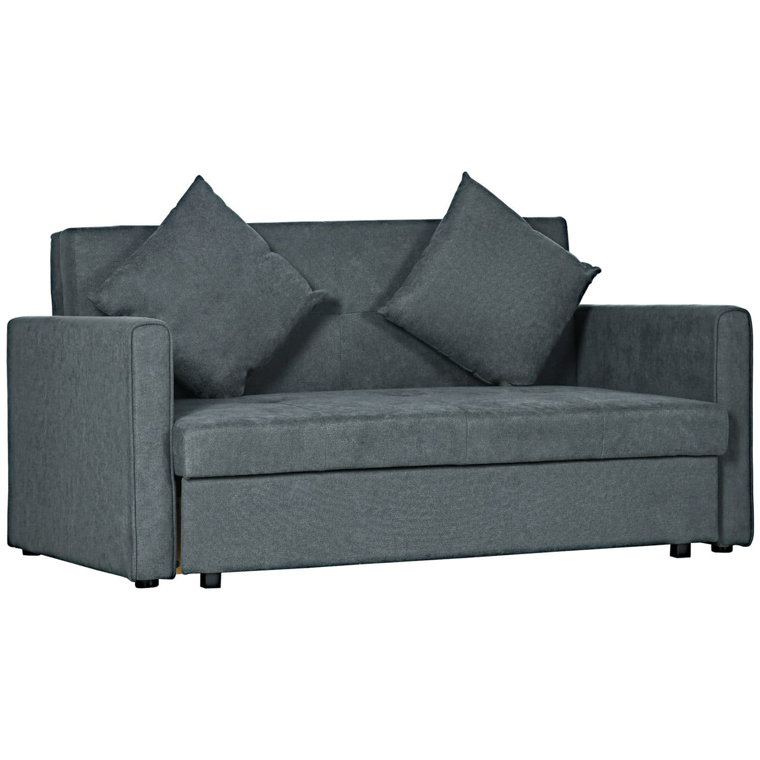 Dark Grey 2 Seater Sofa Bed - Dark Grey