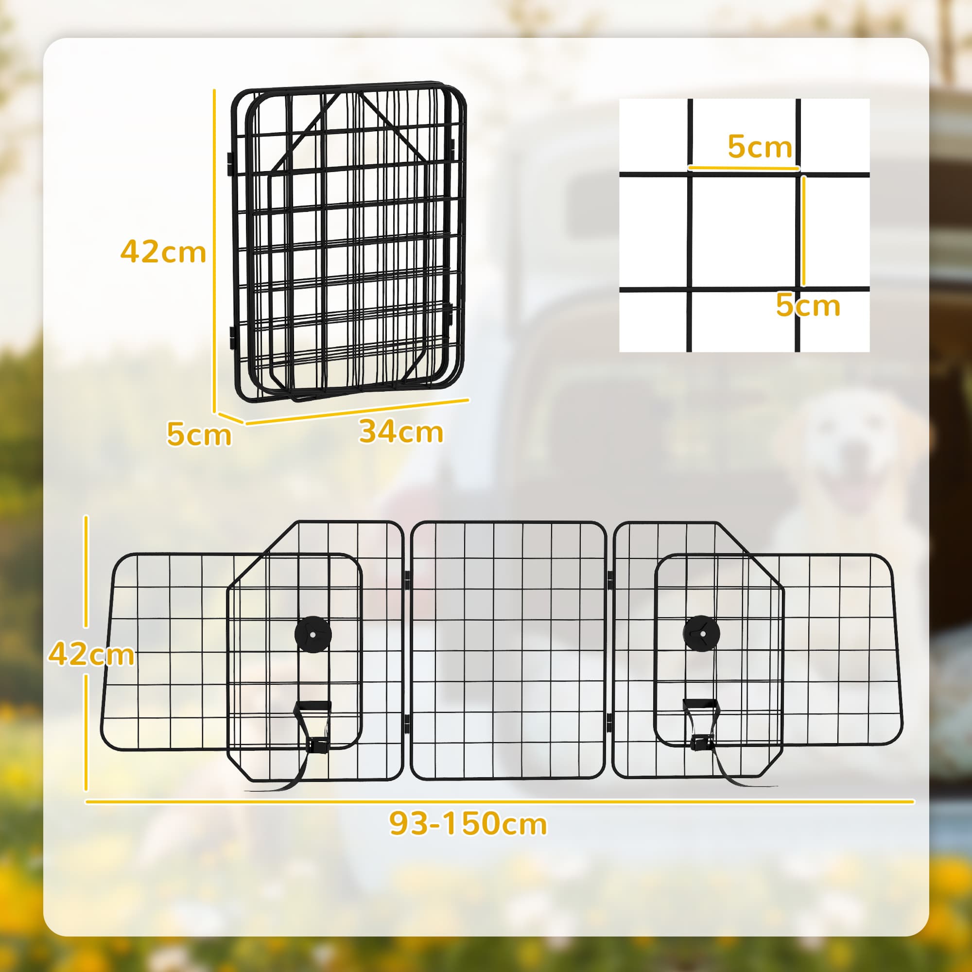 Adjustable Dog Guard That Fits Most Car Boots and Vans - image 1