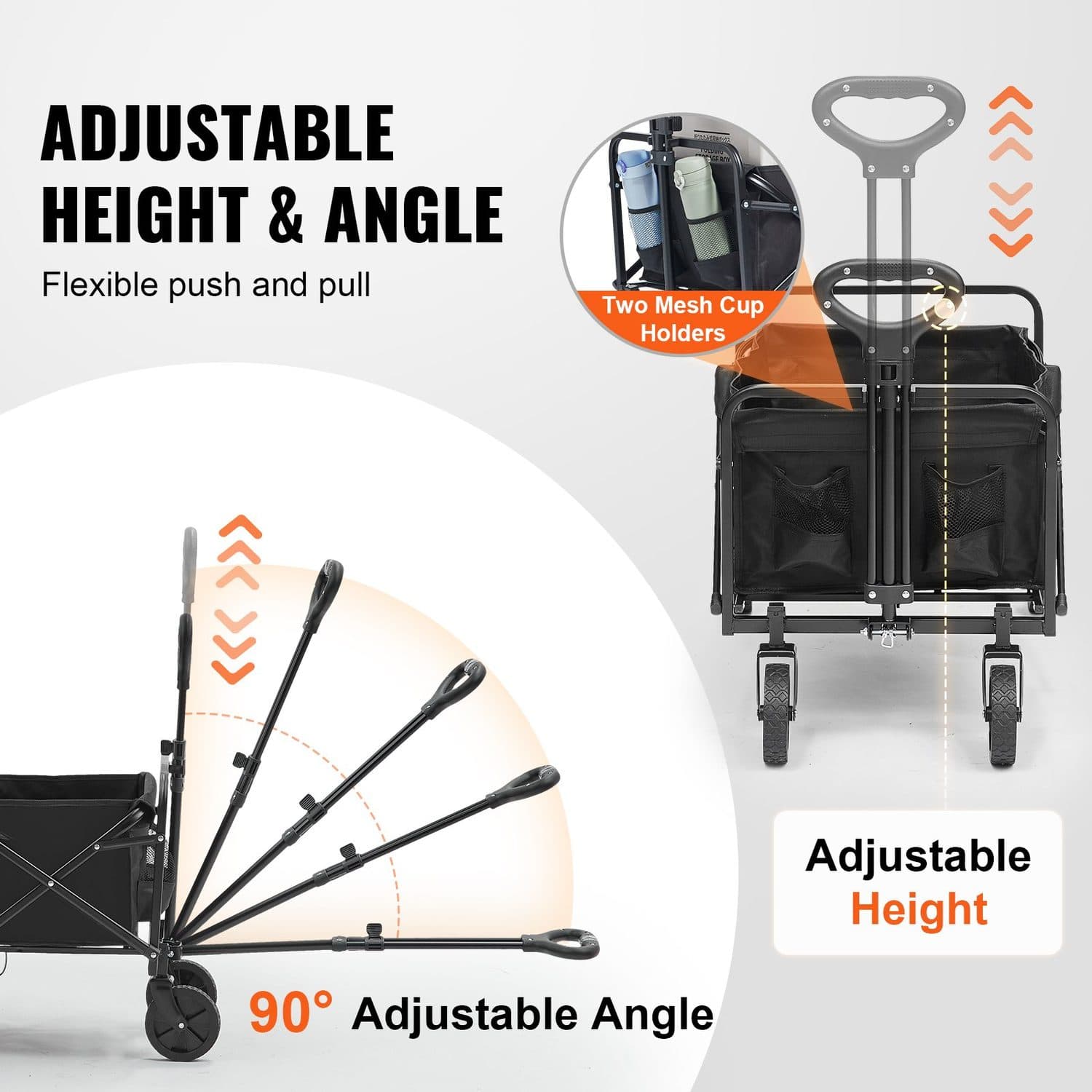 Collapsible Wagon Cart with 99.8 kg Load Capacity - image 5