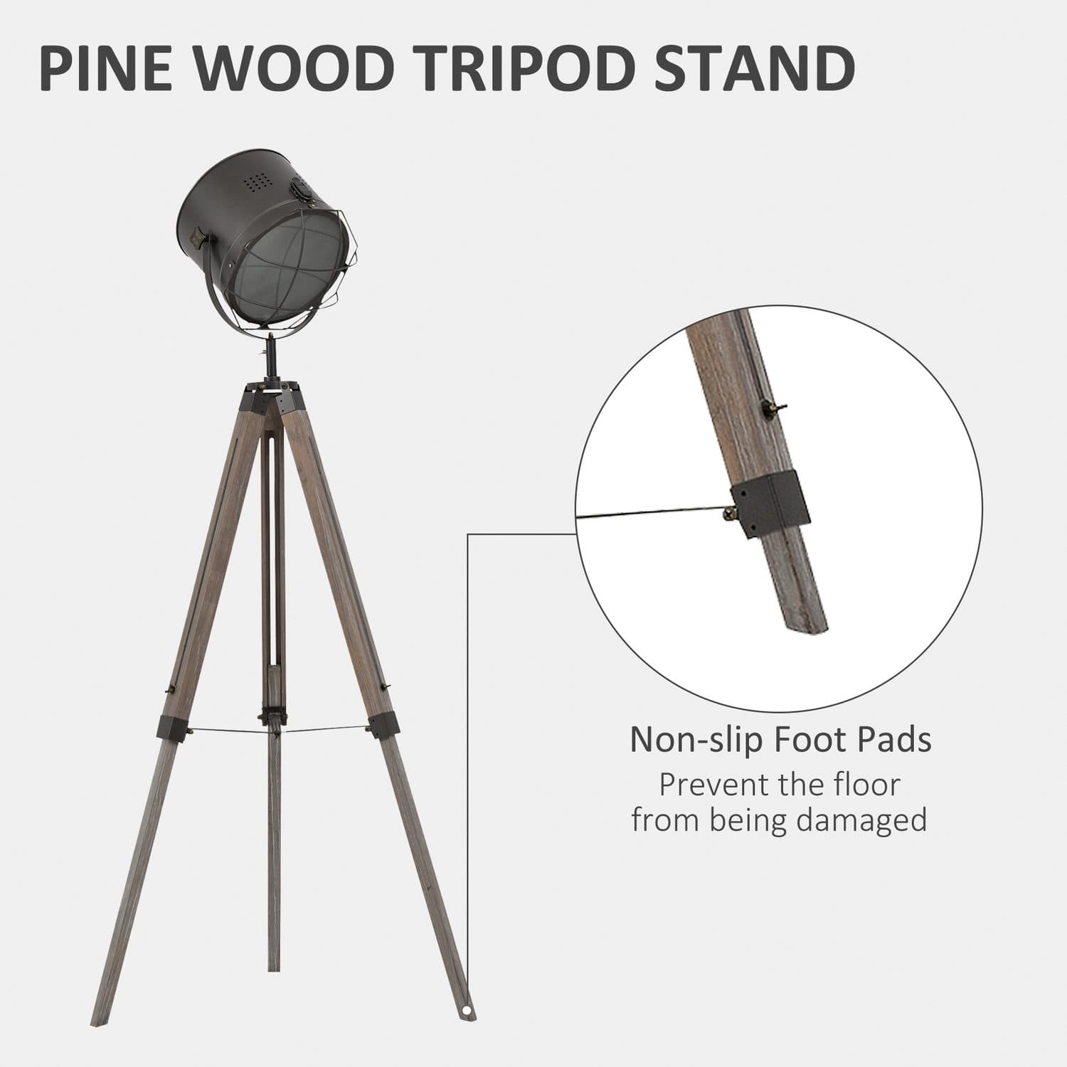 Vintage Tripod Spotlight - image 5