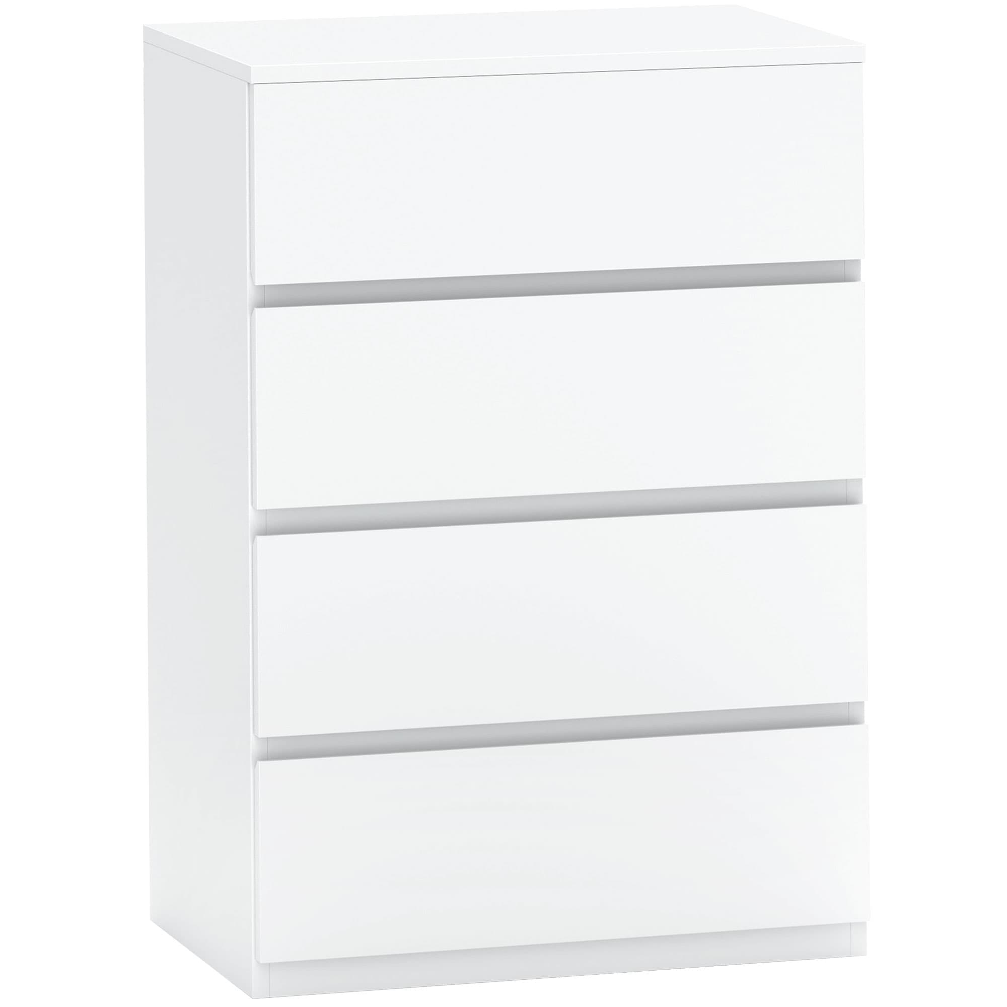 Modern White 4-Drawer Chest for Effortless Organisation