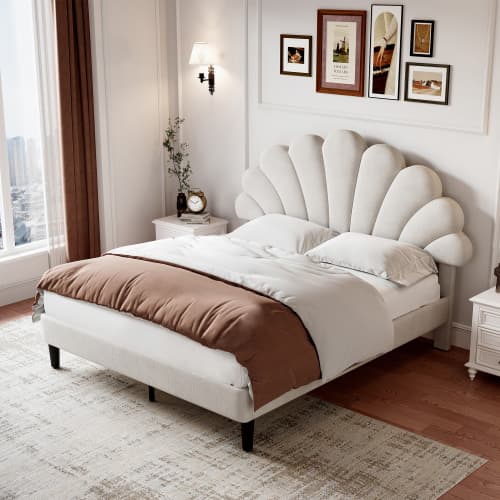 Chic Petal Velvet Bed Frame - image 10