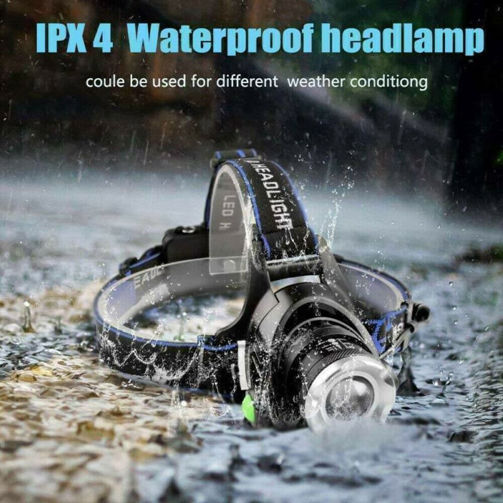 Zoomable LED Head Torch — 3 Modes with 2 Batteries Included - image 3