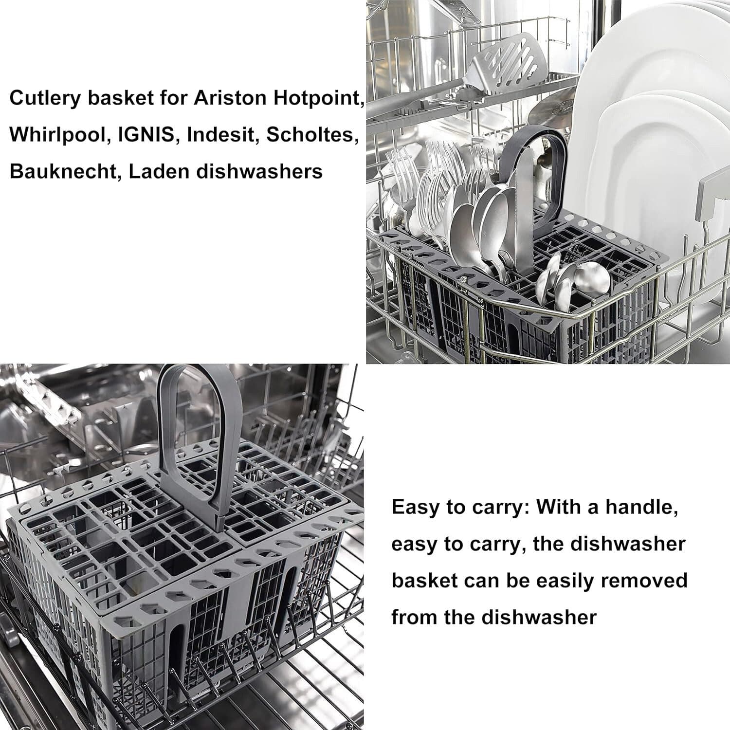 Grey Dishwasher Cutlery Basket for Everyday Loads - image 8