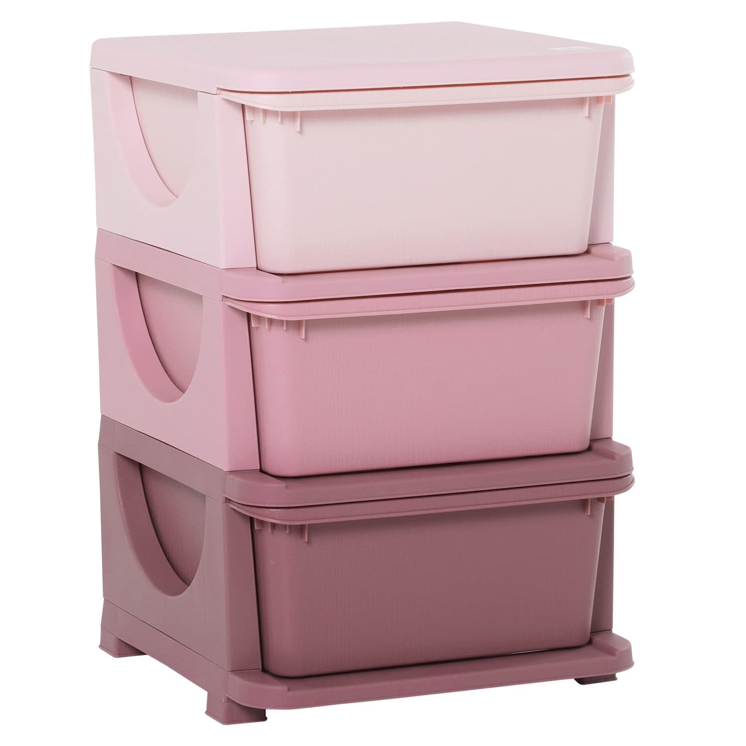Pink 3 Drawer Storage for Kids' Rooms