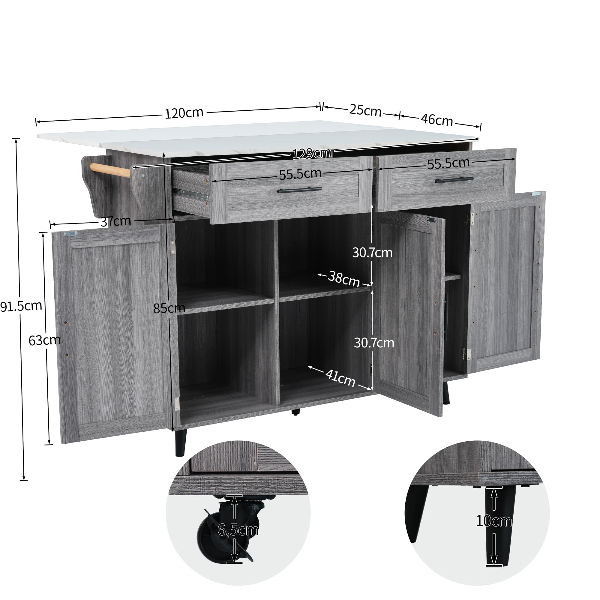 Rolling Kitchen Island - image 2