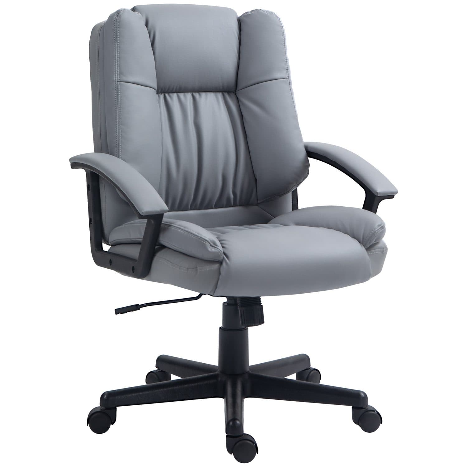 Light Grey Mid-Back Office Chair for Total Comfort - Light Grey