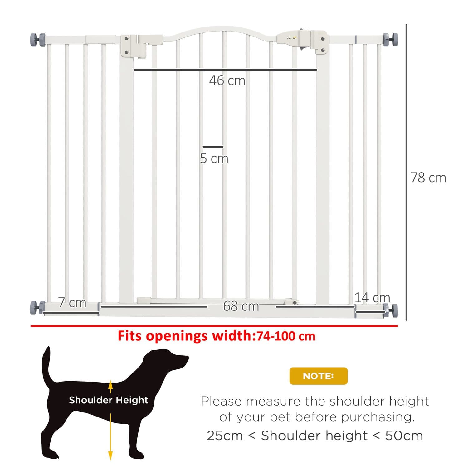 Adjustable Metal Pet Gate with Auto-Close Door - image 4