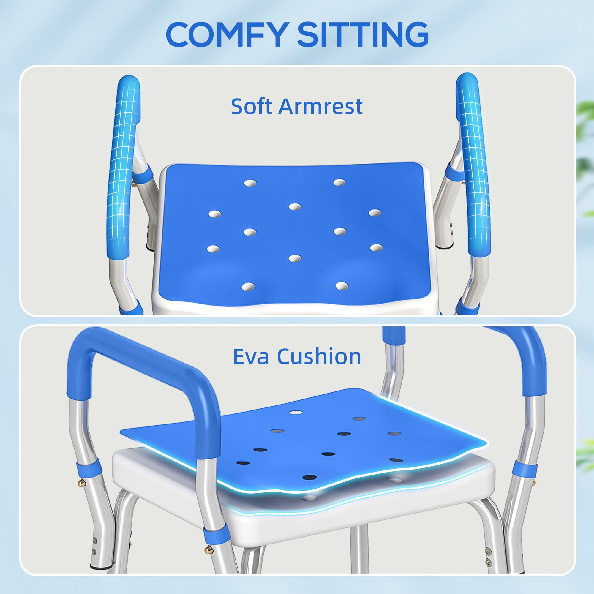 Sit Safely in the Shower with an Adjustable Seat and Armrests - image 3