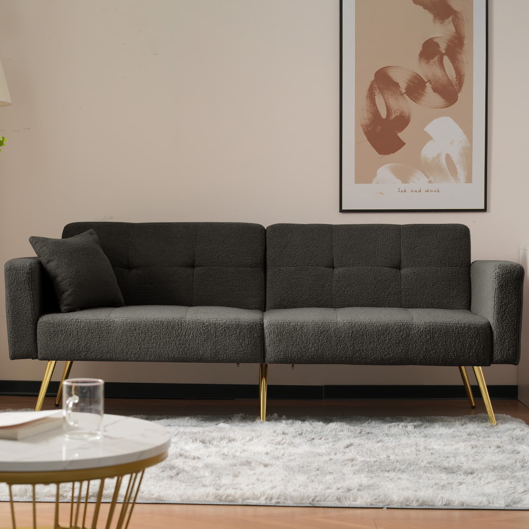Stylish Sherpa Sofa Bed - image 4