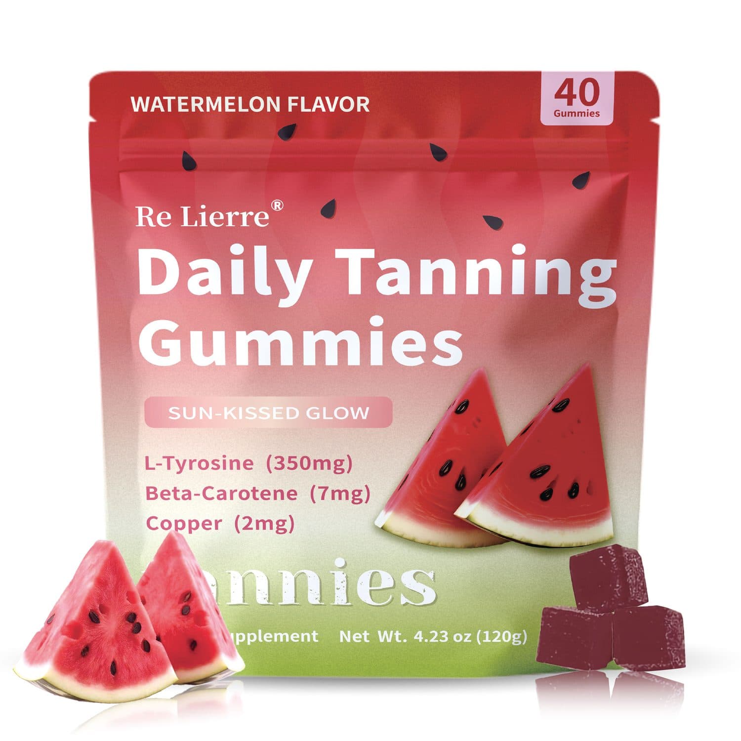 Re Lierre Daily Tanning Gummies, Watermelon - image 2