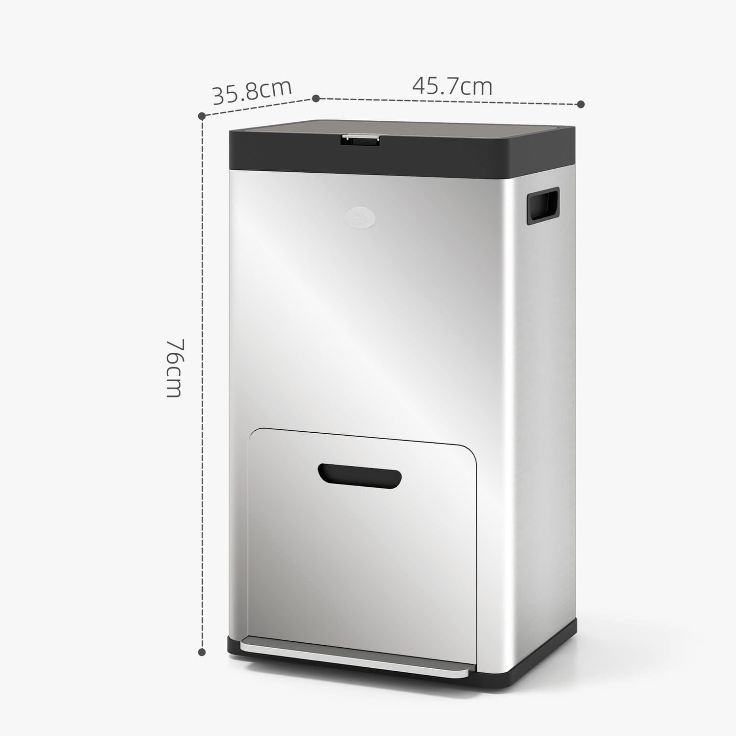 A 56L Triple Compartment Bin That Rolls and Deodorises - image 2