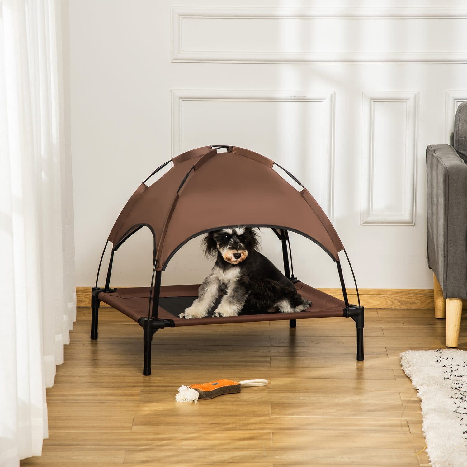 Raised Dog Bed with Breathable Canopy - Medium - image 3