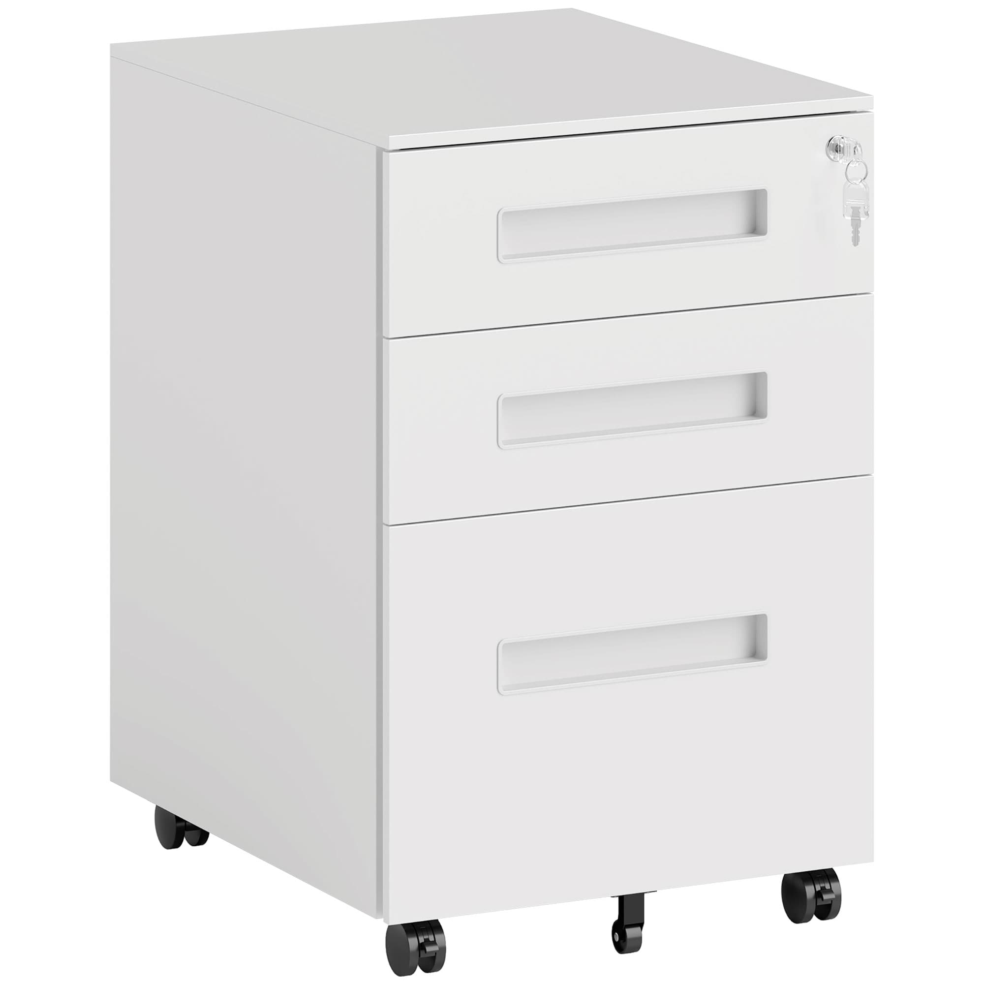 White 3-Drawer Filing Cabinet