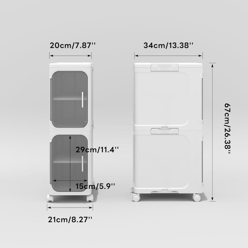 Slim Bathroom & Bedroom Storage Cabinet on Castors - image 2