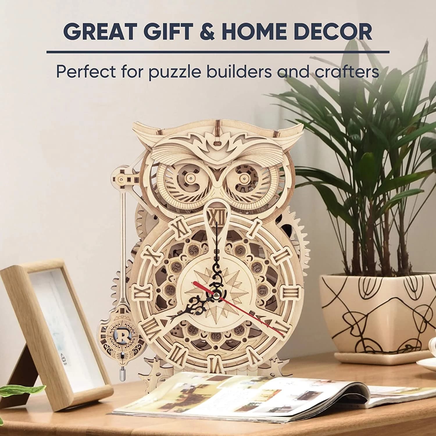 Build-Your-Own 3D Wooden Owl Clock - image 2