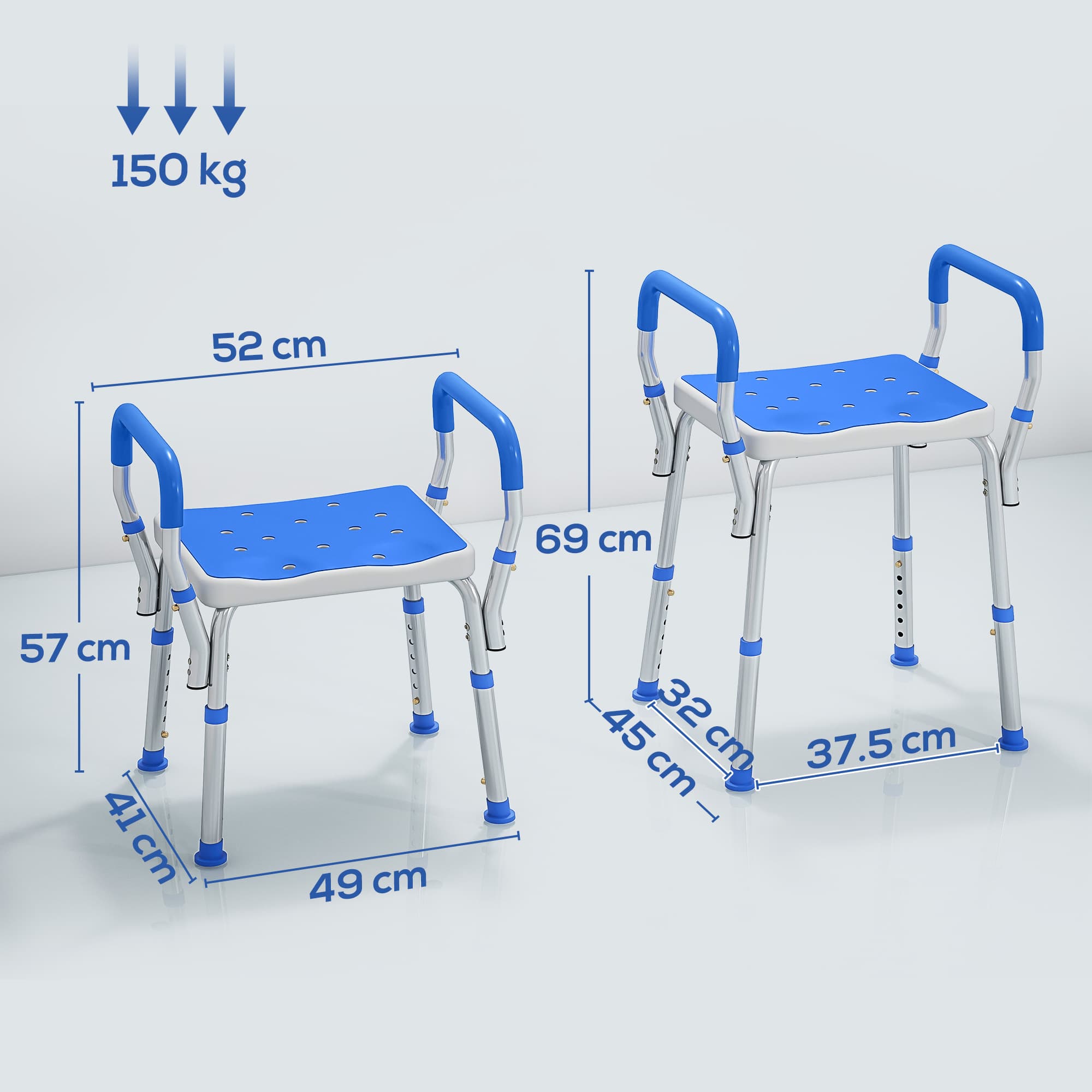 Sit Safely in the Shower with an Adjustable Seat and Armrests - image 5