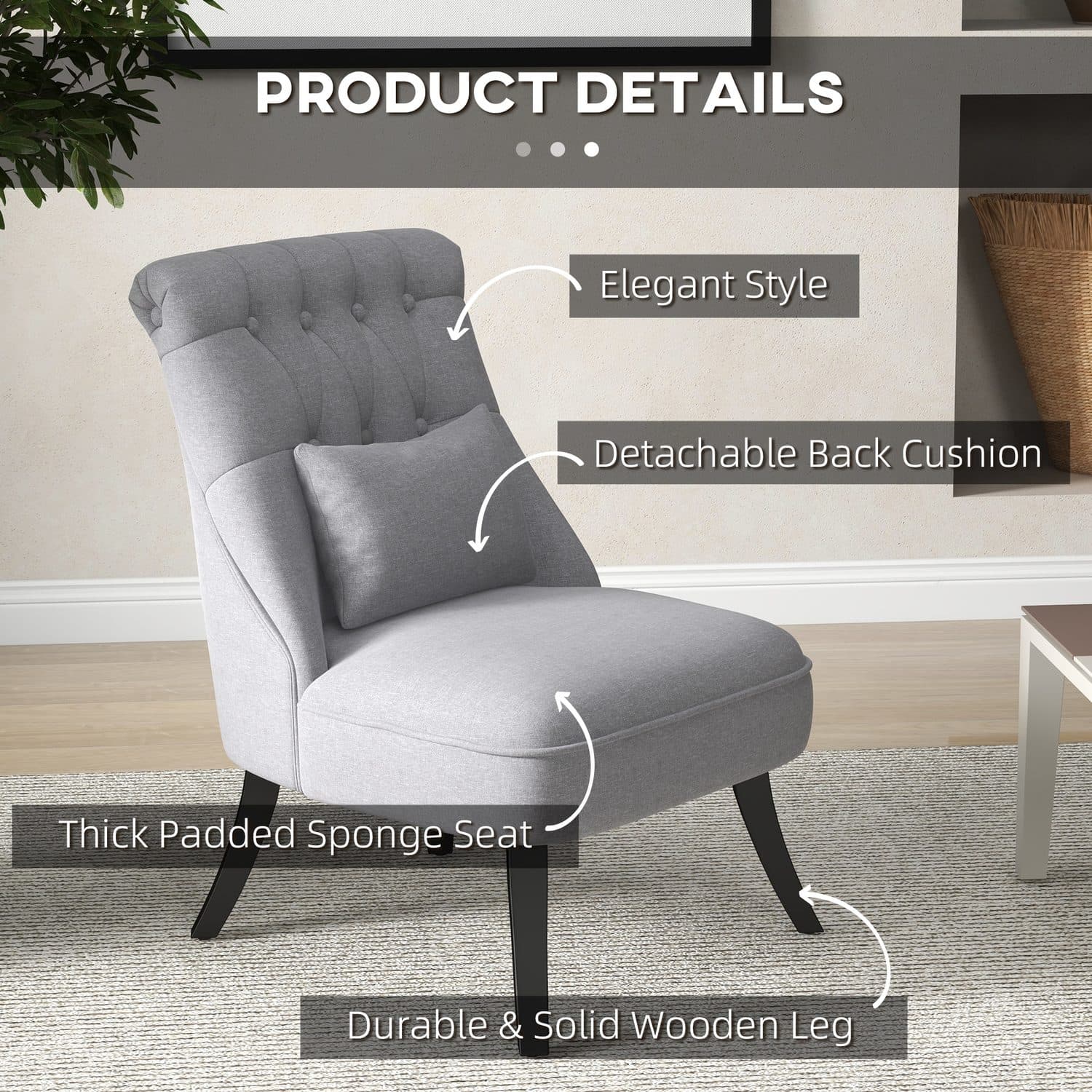Vintage Grey Accent Chairs - image 2