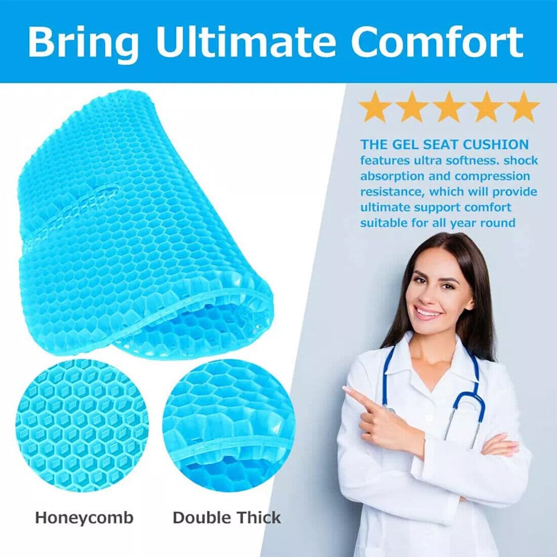 Sit Comfortably for Longer with a Honeycomb Gel Cushion - image 5