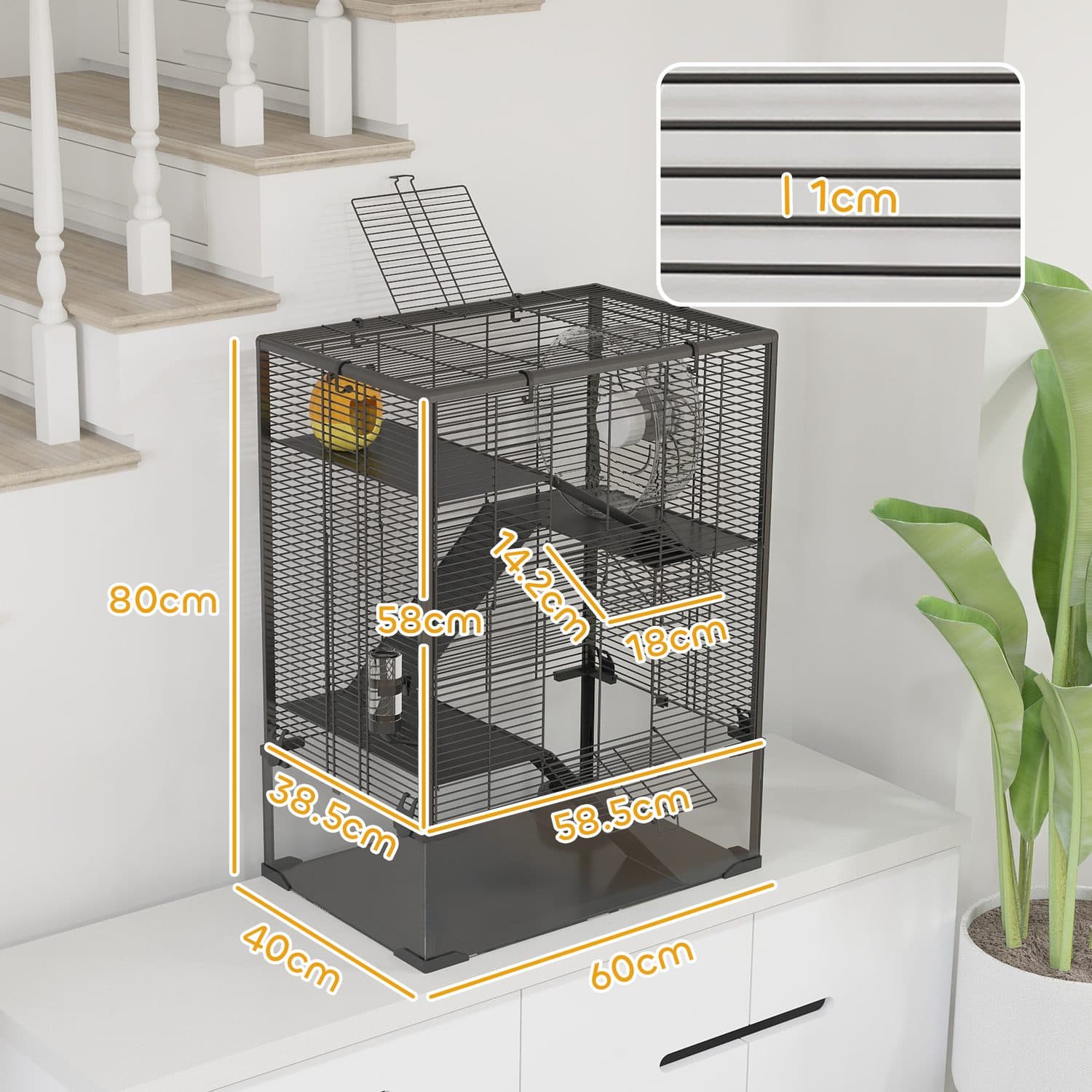 PawHut Compact Four-Tier Hamster Cage - image 1