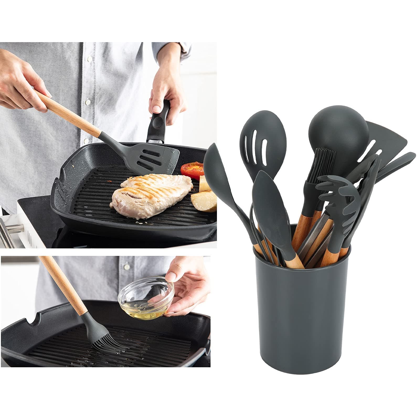 Silicone Kitchen Utensil Set for Non-Stick Cooking - image 5