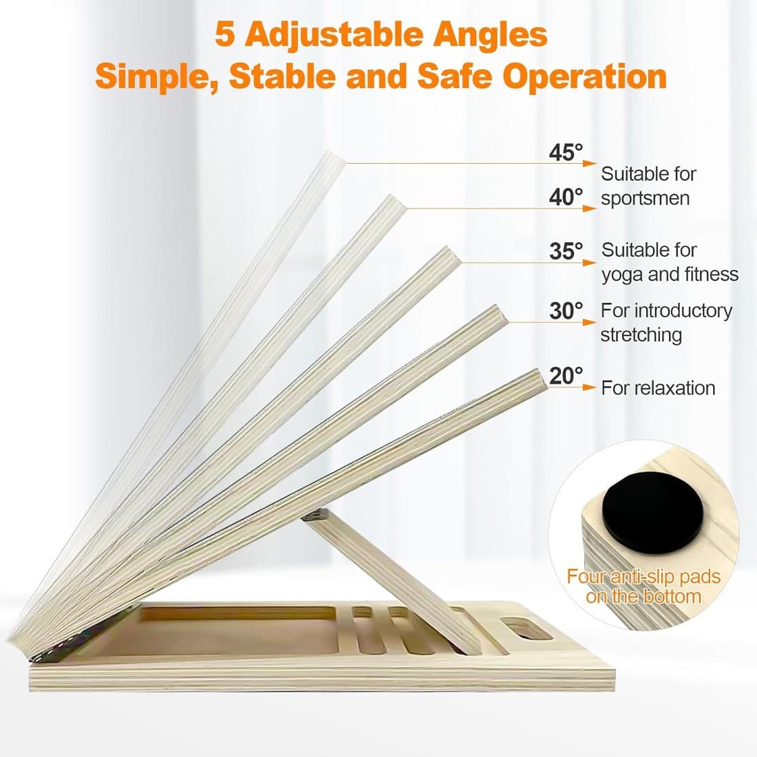 Foldable Wooden Calf Stretcher Slant Board - image 5
