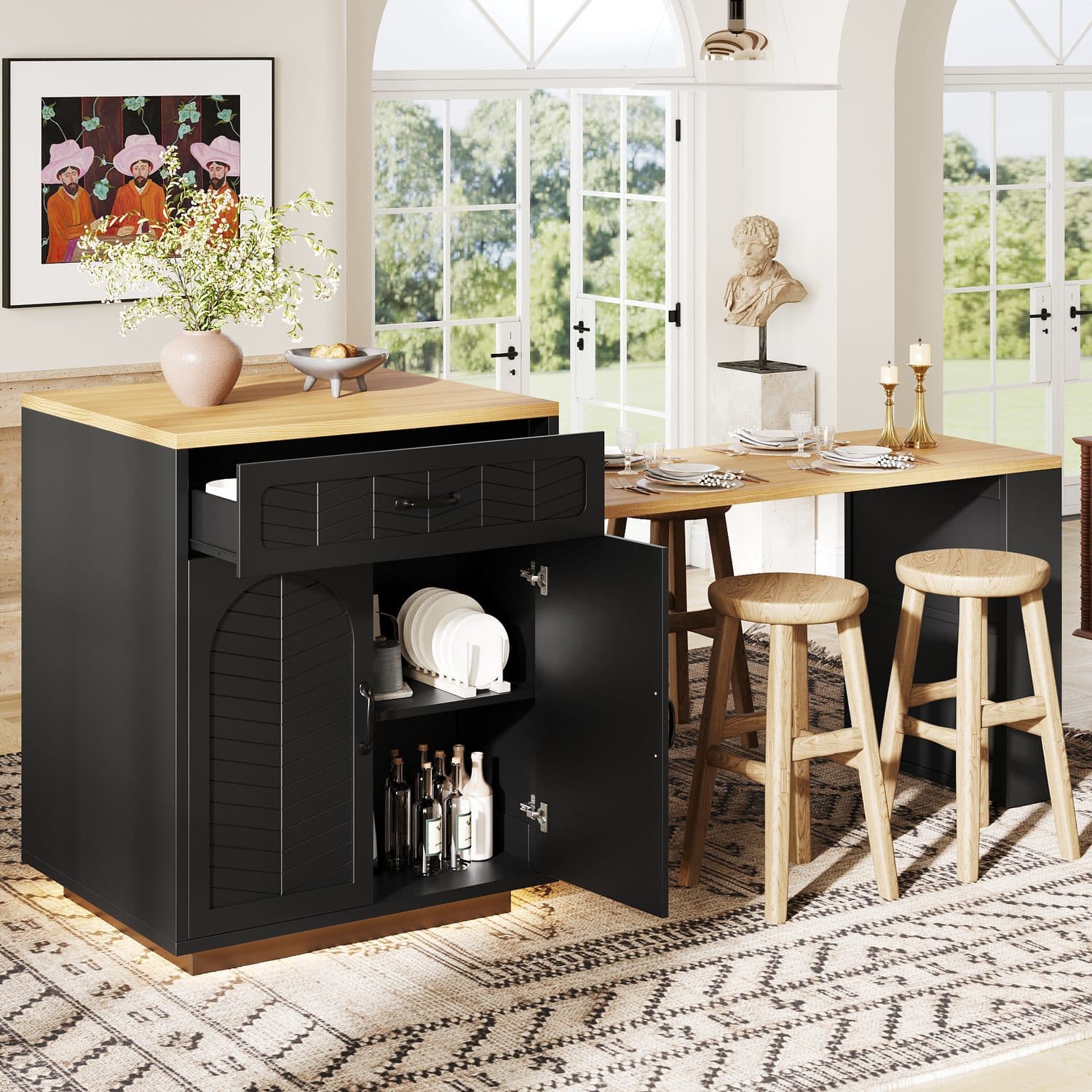 Extendable Kitchen Island - image 2