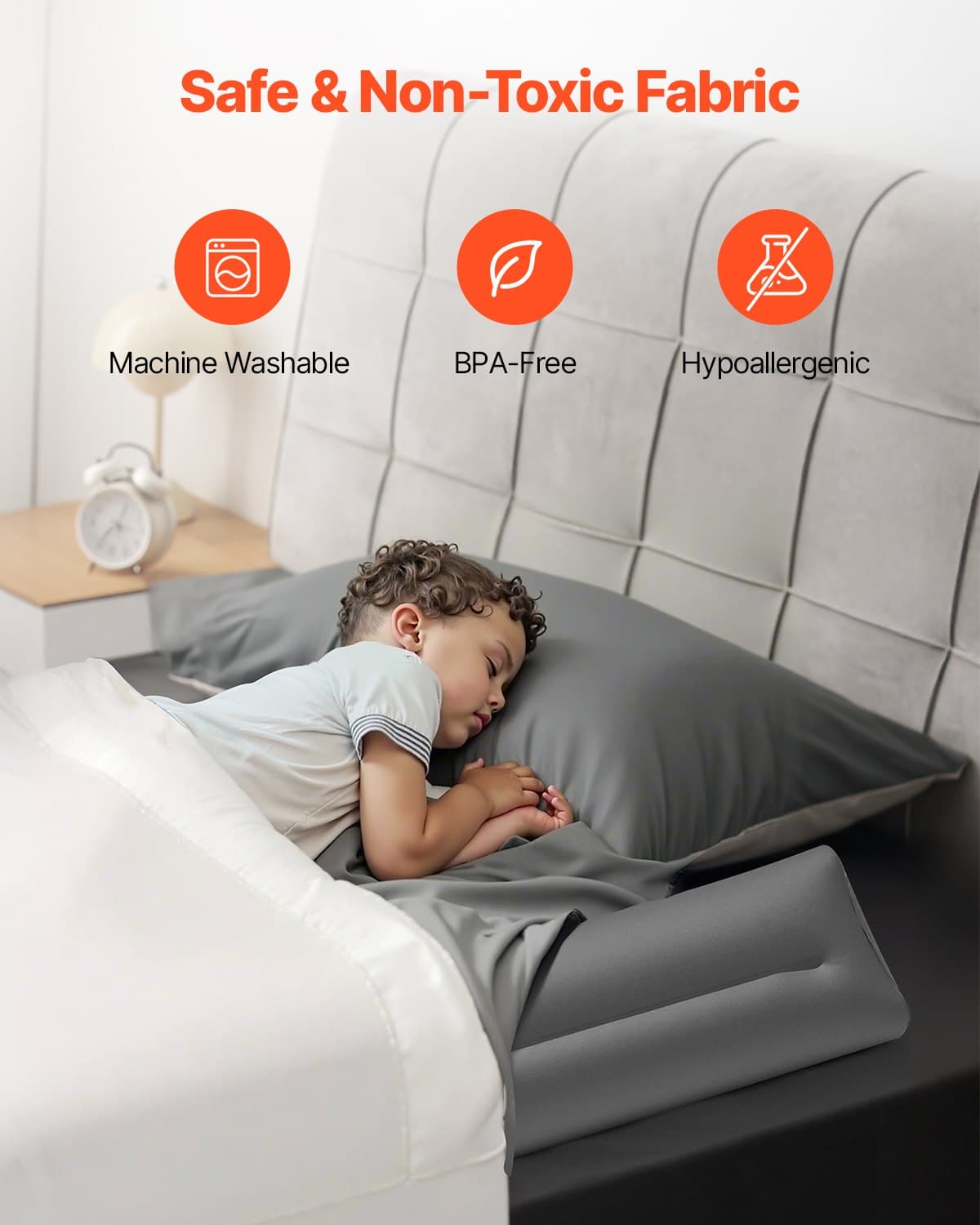 52-Inch Inflatable Toddler Bed Bumpers for Safe Sleep - image 1