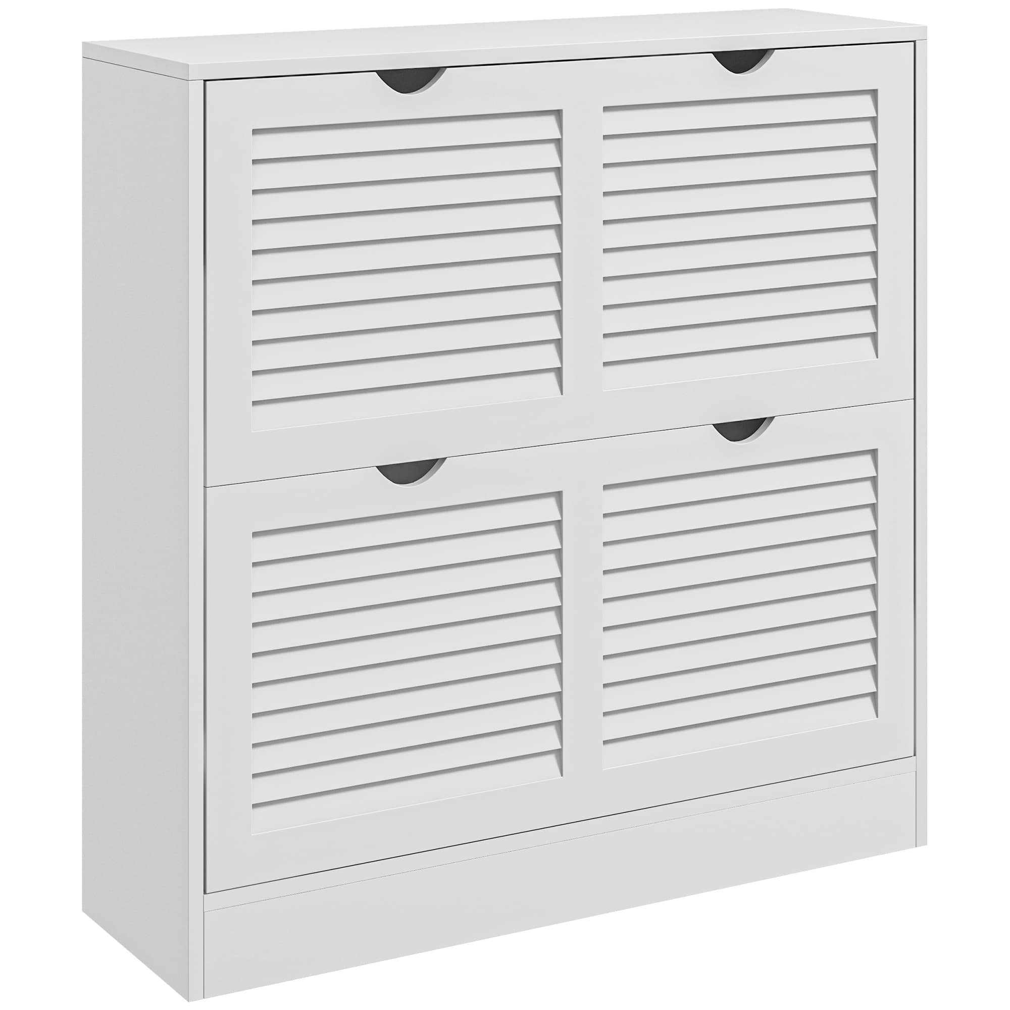 Narrow White Shoe Cabinet
