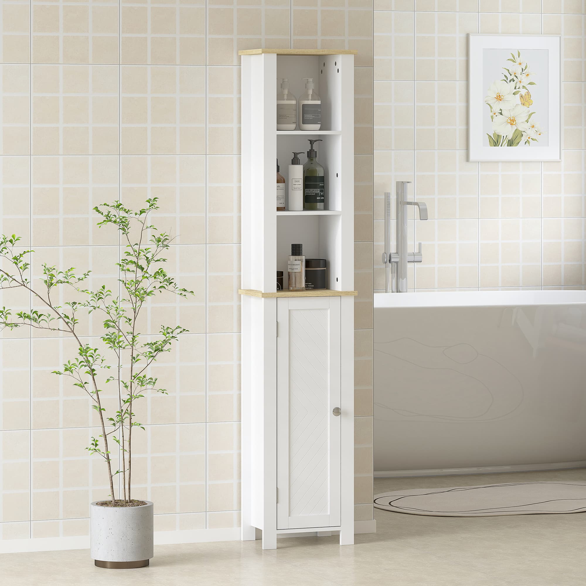 Slim Bathroom Cabinet For Towels And Toiletries - image 2