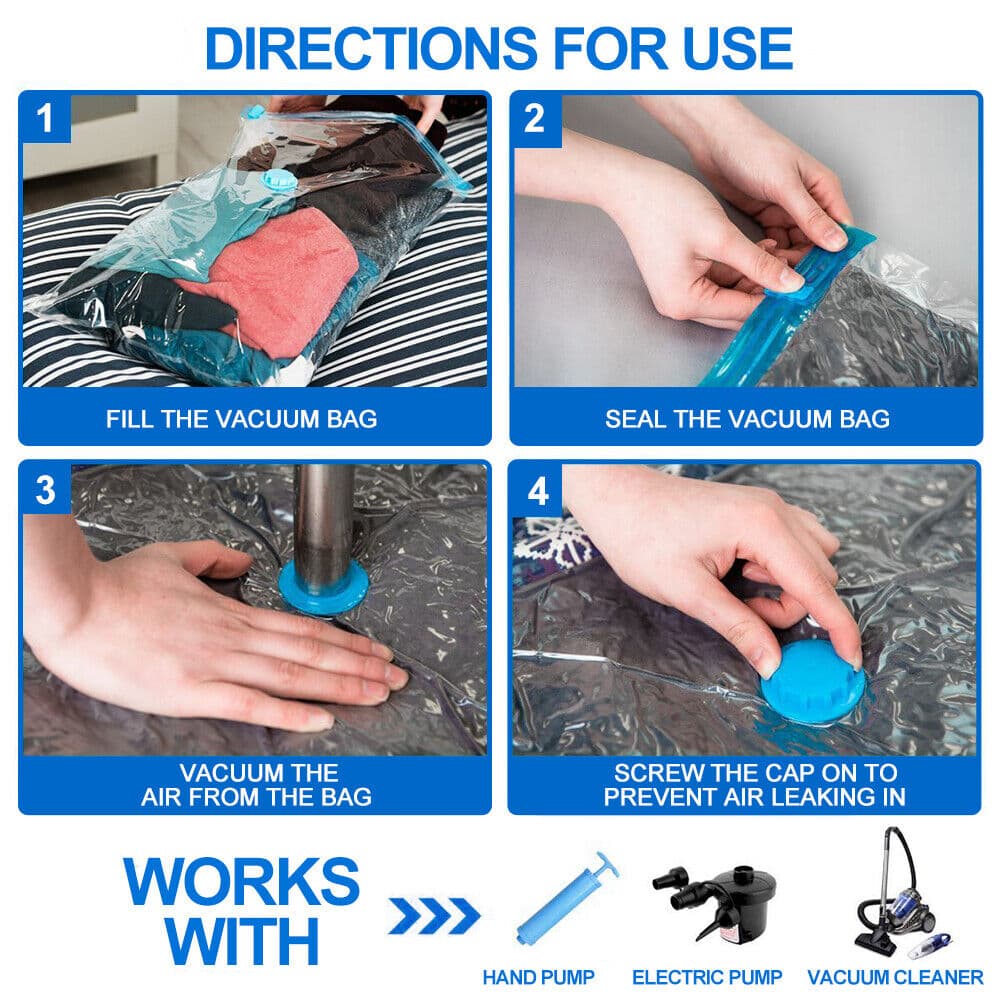 Reclaim Wardrobe Space with 12 Vacuum Storage Bags - image 7