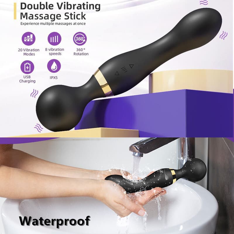 Quiet Rechargeable Body Massager with 20 Speed Settings - image 1