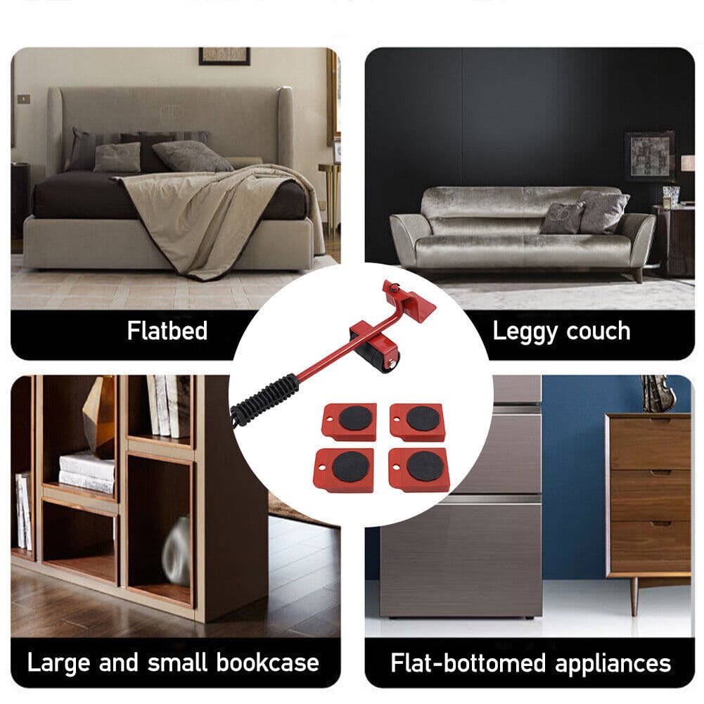 Heavy Furniture Mover and Lifter, 5-Piece Roller Pad Set - image 4