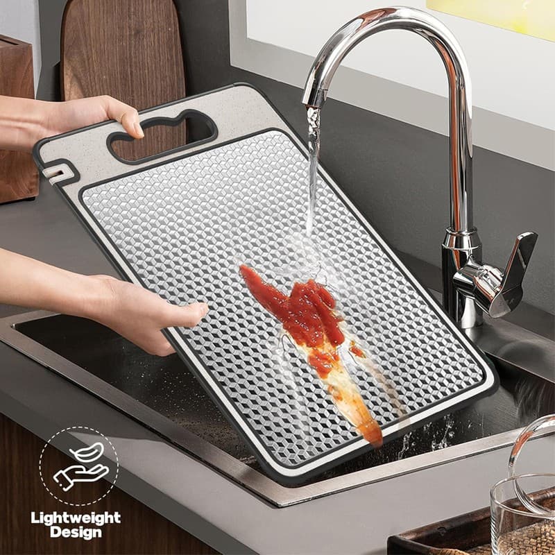 Double-Sided Cutting Board with Integrated Knife Sharpener - image 1