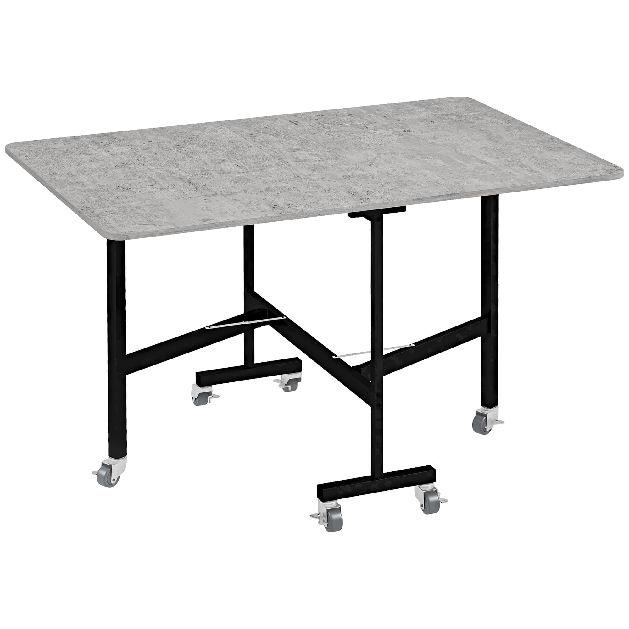 Grey Marble Drop Leaf Table